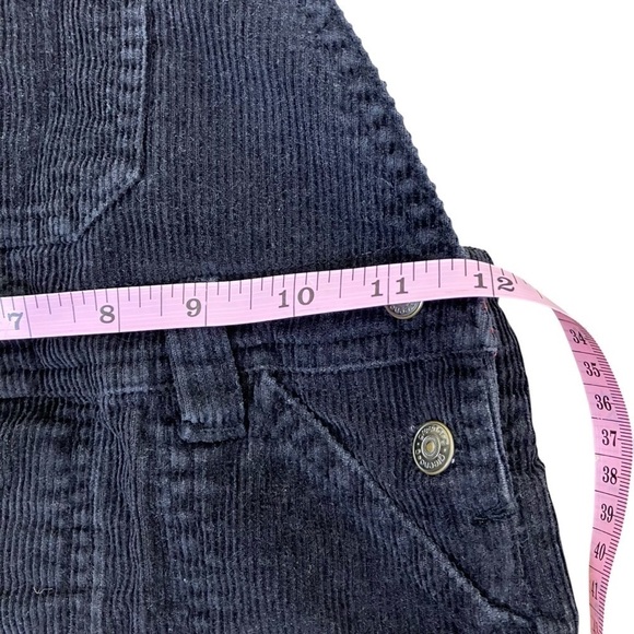 Greendog Vintage Corduroy Bib Style Overalls w Plaid Roll Cuff Black Red 24 mo - Picture 8 of 15